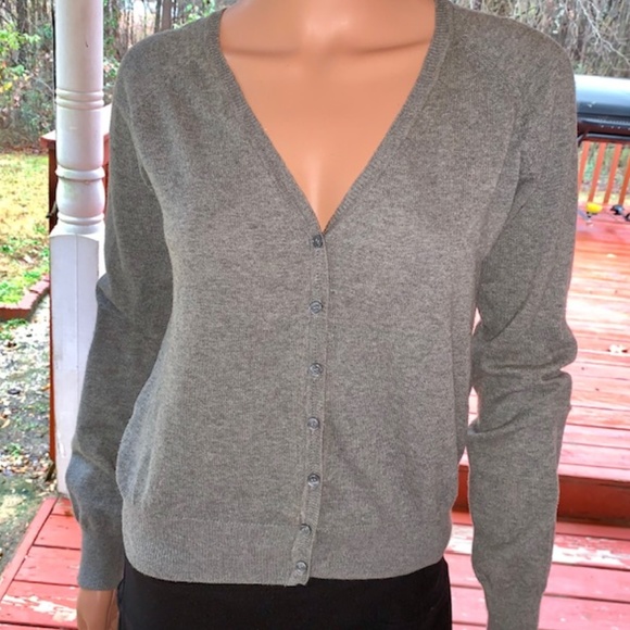 Ambiance Sweaters - AMBIANCE APPAREL Grey Button Down Cardigan